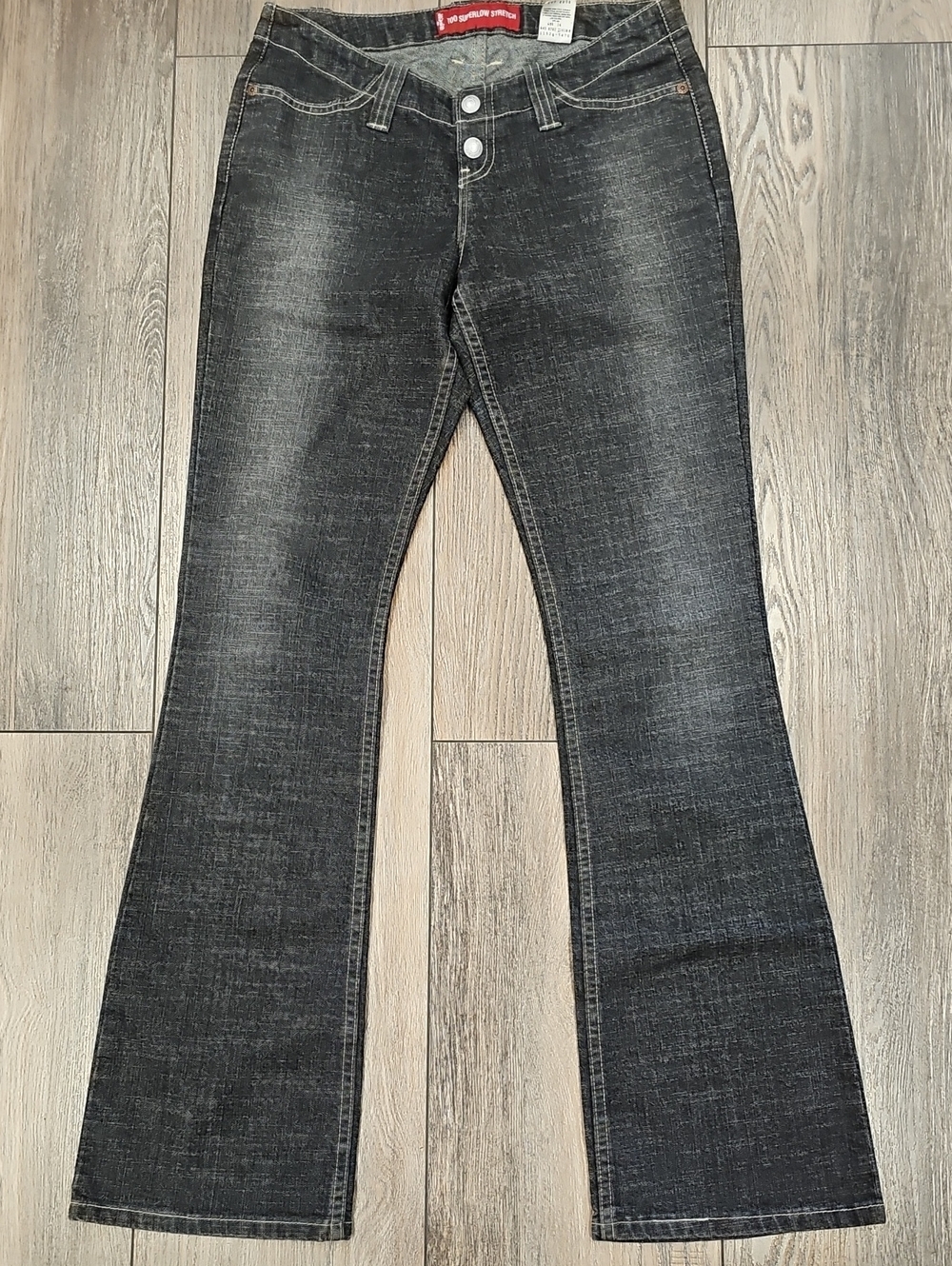 Signature by Levi Strauss Women's Black Washed Flare Jeans